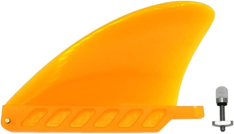 bohally 4.6" Soft Surf Fin Orange&Black for Surf Boards, SUP Paddleboards or Water SUP with No Tool fin Screw - Image 1